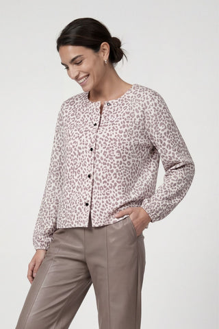 Jacke, taupe gemustert