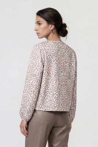 Jacke, taupe gemustert