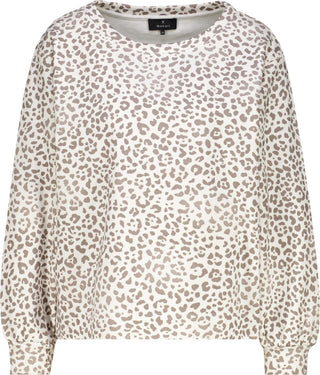 Sweatshirt, taupe gemustert