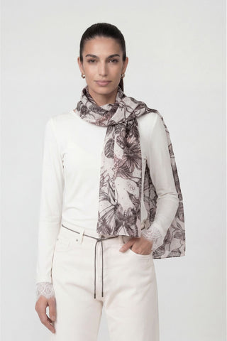 Schal, taupe gemustert