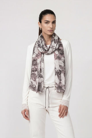 Schal, taupe gemustert