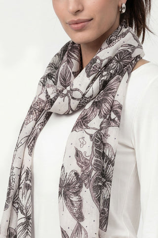 Schal, taupe gemustert