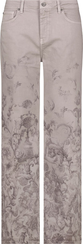 Hose, taupe gemustert