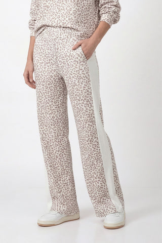 Hose, taupe gemustert