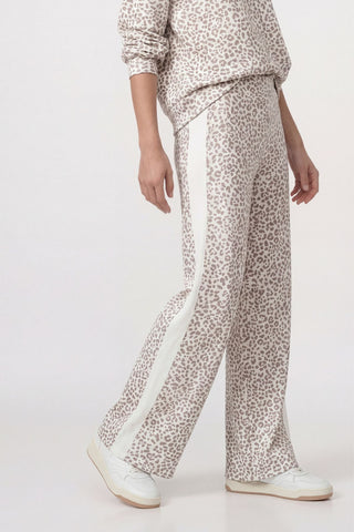 Hose, taupe gemustert