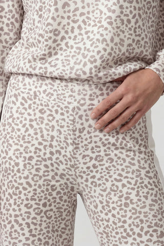 Hose, taupe gemustert