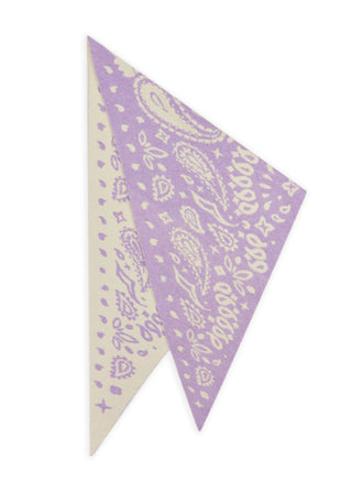 Gestricktes Dreieckstuch mit Paisley-Muster