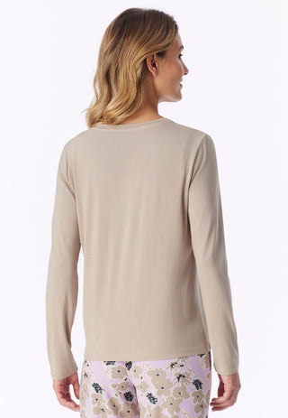 Shirt langarm V-Ausschnitt