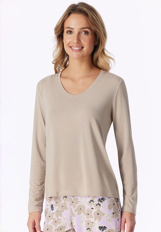 Shirt langarm V-Ausschnitt