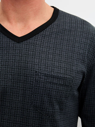 HERREN Pyjama mit Bündchen