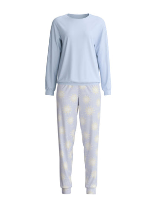 DAMEN Pyjama mit Bündchen, harmony blue
