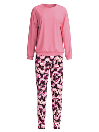 DAMEN Pyjama mit Bündchen