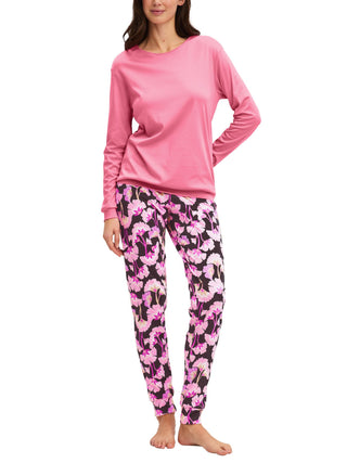 DAMEN Pyjama mit Bündchen