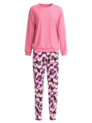 DAMEN Pyjama mit Bündchen