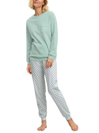 DAMEN Pyjama mit Bündchen