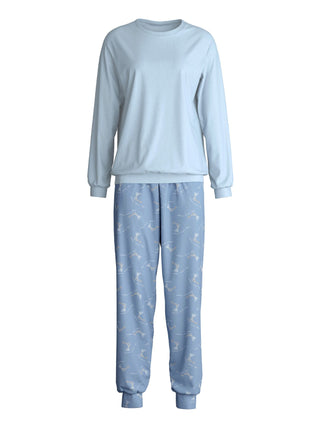 DAMEN Pyjama mit Bündchen