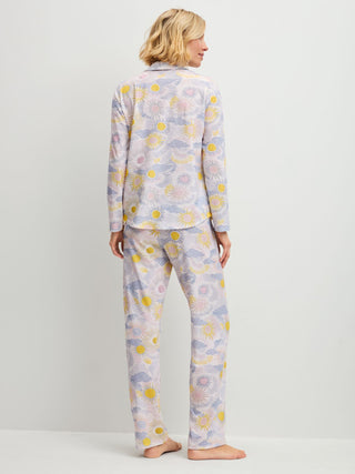 DAMEN Pyjama, harmony blue print
