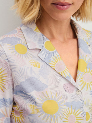 DAMEN Pyjama, harmony blue print