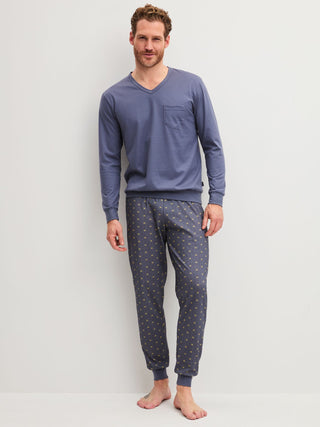 HERREN Pyjama mit Bündchen
