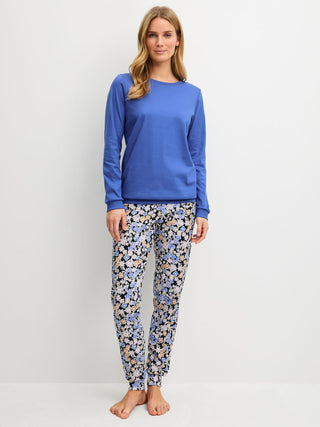 DAMEN Pyjama mit Bündchen