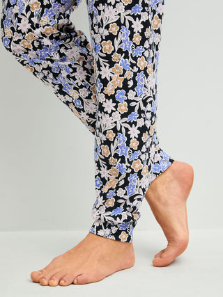 DAMEN Pyjama mit Bündchen