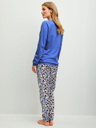 DAMEN Pyjama mit Bündchen