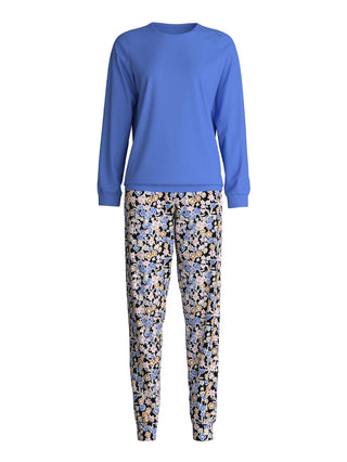 DAMEN Pyjama mit Bündchen