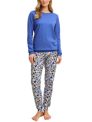 DAMEN Pyjama mit Bündchen