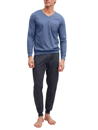 HERREN Pyjama mit Bündchen