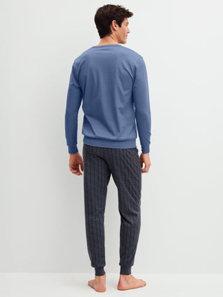 HERREN Pyjama mit Bündchen