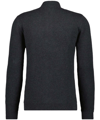 Strickpullover mit Stehkragen, Baumwolle/Kaschmir