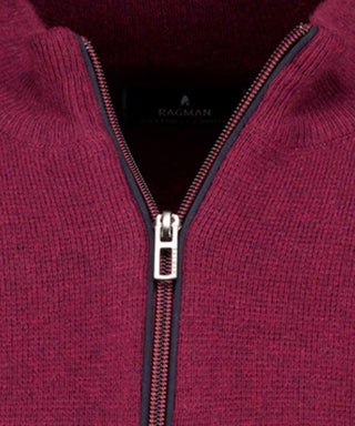 Strickpullover mit Stehkragen, Baumwolle/Kaschmir