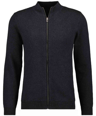 Cardigan mit Stehkragen, Baumwolle/Kaschmir
