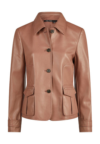 Blazer aus weichem Faux Leather