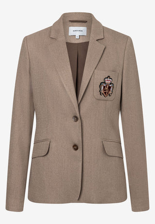 Blazer mit Emblem