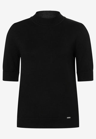 Turtleneck-Pullover mit kurzen Ärmeln