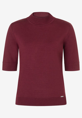 Turtleneck-Pullover mit kurzen Ärmeln