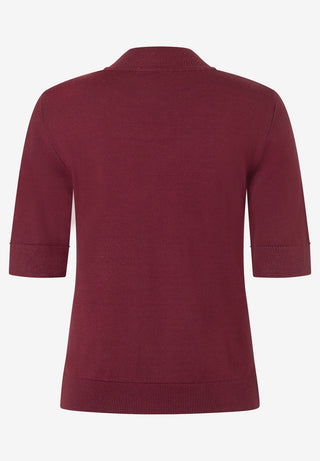 Turtleneck-Pullover mit kurzen Ärmeln