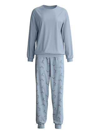 DAMEN Pyjama mit Bündchen