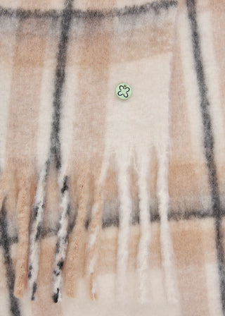 Schal aus recyceltem Polyester mit Karo-Muster