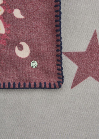 Kaschmirweiches Dreieckstuch mit Paisley-Muster und Stern-Motiven