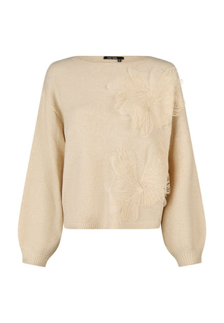 Pullover mit Blüten-Applikationen