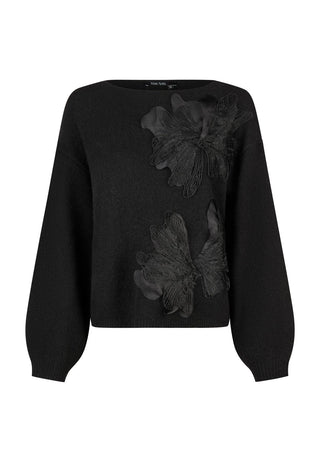Pullover mit Blüten-Applikationen