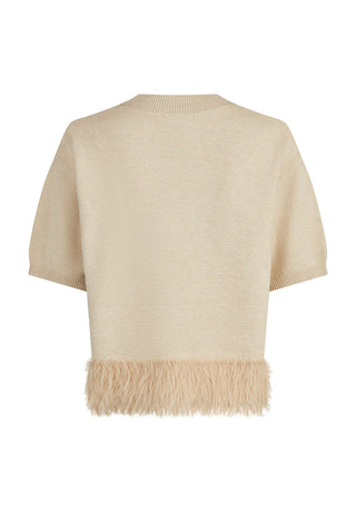 Pullover mit Pelz-Kante