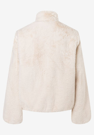 Fake Fur Blouson, powder cream