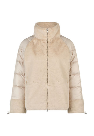 Jacke im Materialmix