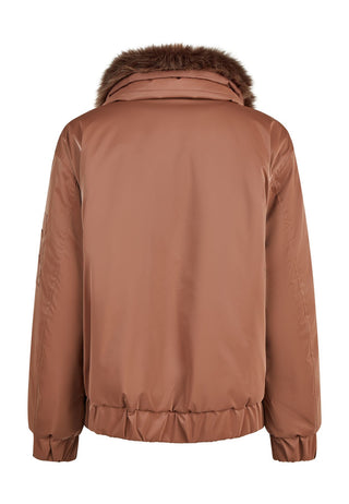 Bomberjacke mit Faux Fur Kragen