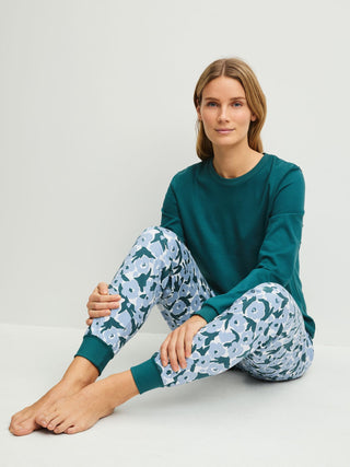 DAMEN Pyjama mit Bündchen