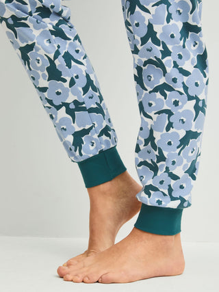 DAMEN Pyjama mit Bündchen