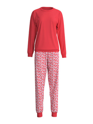 DAMEN Pyjama mit Bündchen